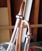 Connect tubing to copper & secure with hose clamps.
